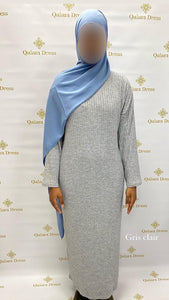Robe Leyla Winter abaya hijeb hijab tunique jilbeb mode modeste fashion qalam dress boutique musulmane femme voilées hijab france robe abaya blanche