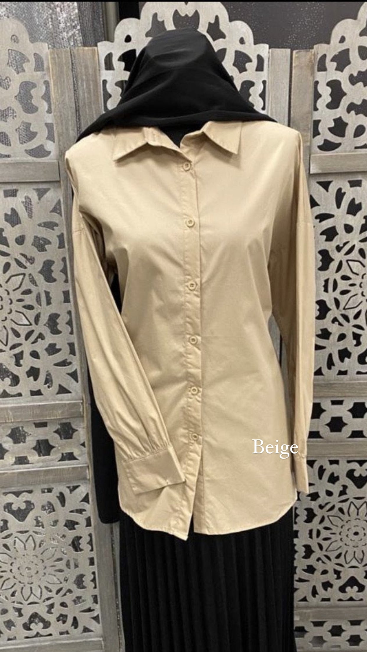 chemise droite rose bleu blanc mode modeste fashion mastour qalam dress