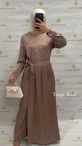 Robe Safiya combinaison satiné abaya hijeb hijab tunique jilbeb mode modeste fashion qalam dress boutique musulmane femme voilées hijab france robe abaya blanche