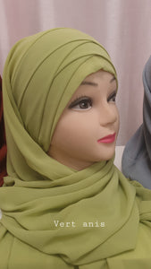 hijab a enfiler all mousseline pour femmes musulmanes 