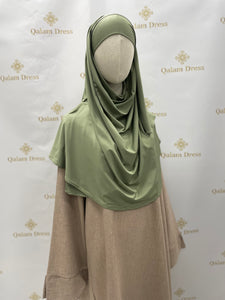 hijab a enfiler kaki en jersey premium femme musulmane
