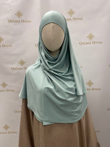 hijab a nouer vert d'eau en jersey premium pour femme musulmane