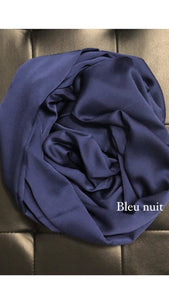 Hijab en satin mode modeste bleu nuit tendance hijab mode modeste boutique de femmes musulmanes