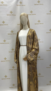 kimono de dubai farasha marbre marron 