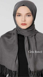 Chale bleu nuit pashmina sarah tendance hijab boutique de femmes musulmanes 