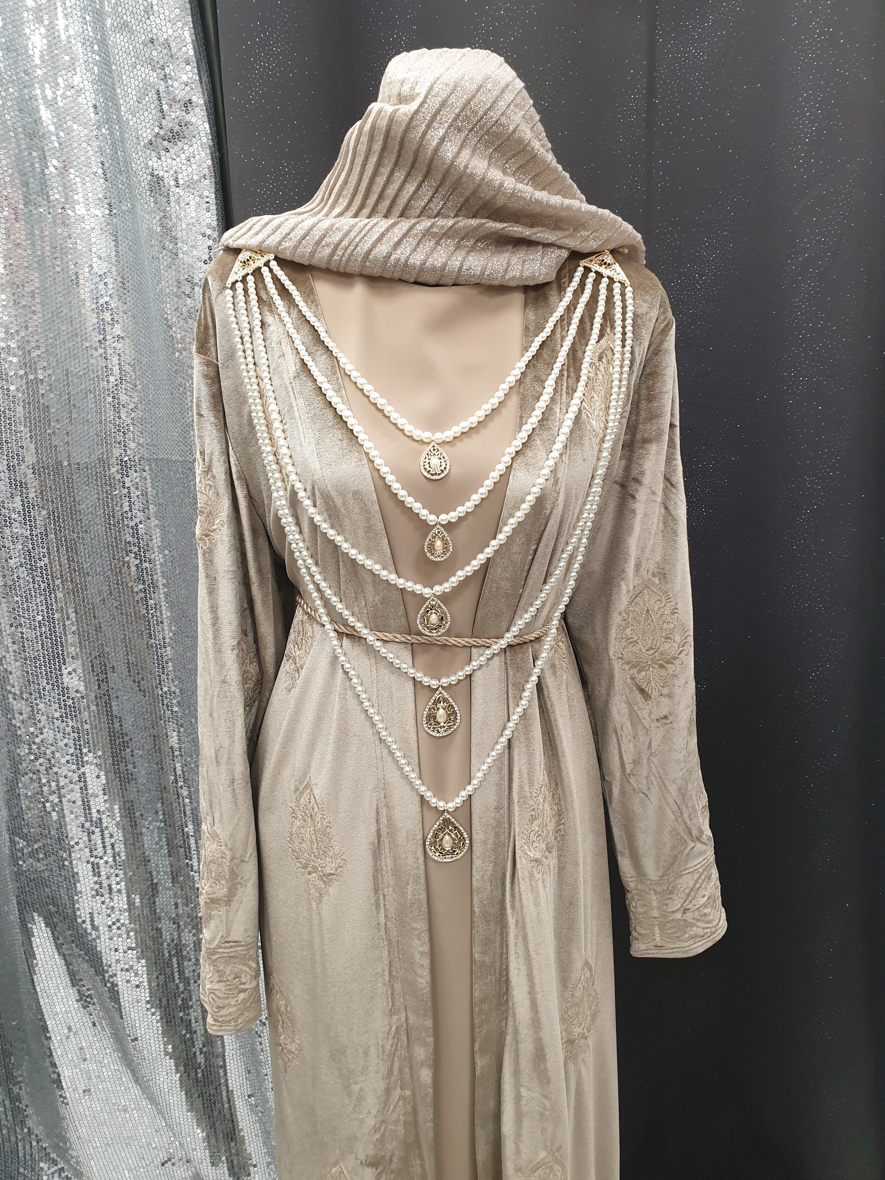 copier de 5 ligne blanc abaya hijab tunique jilbeb mode modeste fashion boutique musulmane femmes voilées