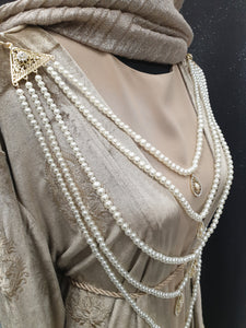 copier de 5 ligne blanc abaya hijab tunique jilbeb mode modeste fashion boutique musulmane femmes voilées
