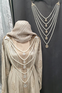 copier de 5 ligne blanc abaya hijab tunique jilbeb mode modeste fashion boutique musulmane femmes voilées