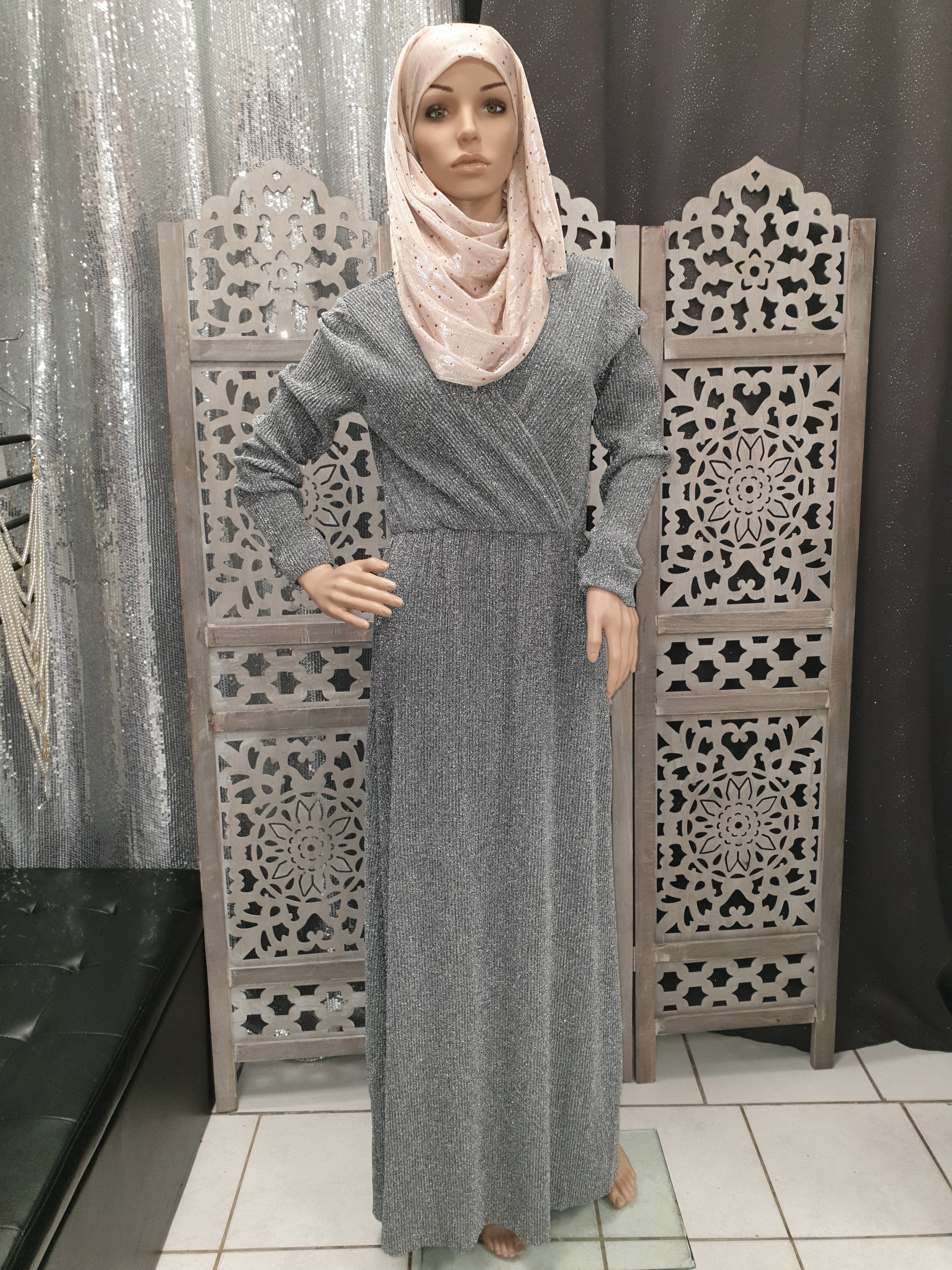 ROBE DE SOIREE GLITTER LATIFA - TENDANCE HIJAB