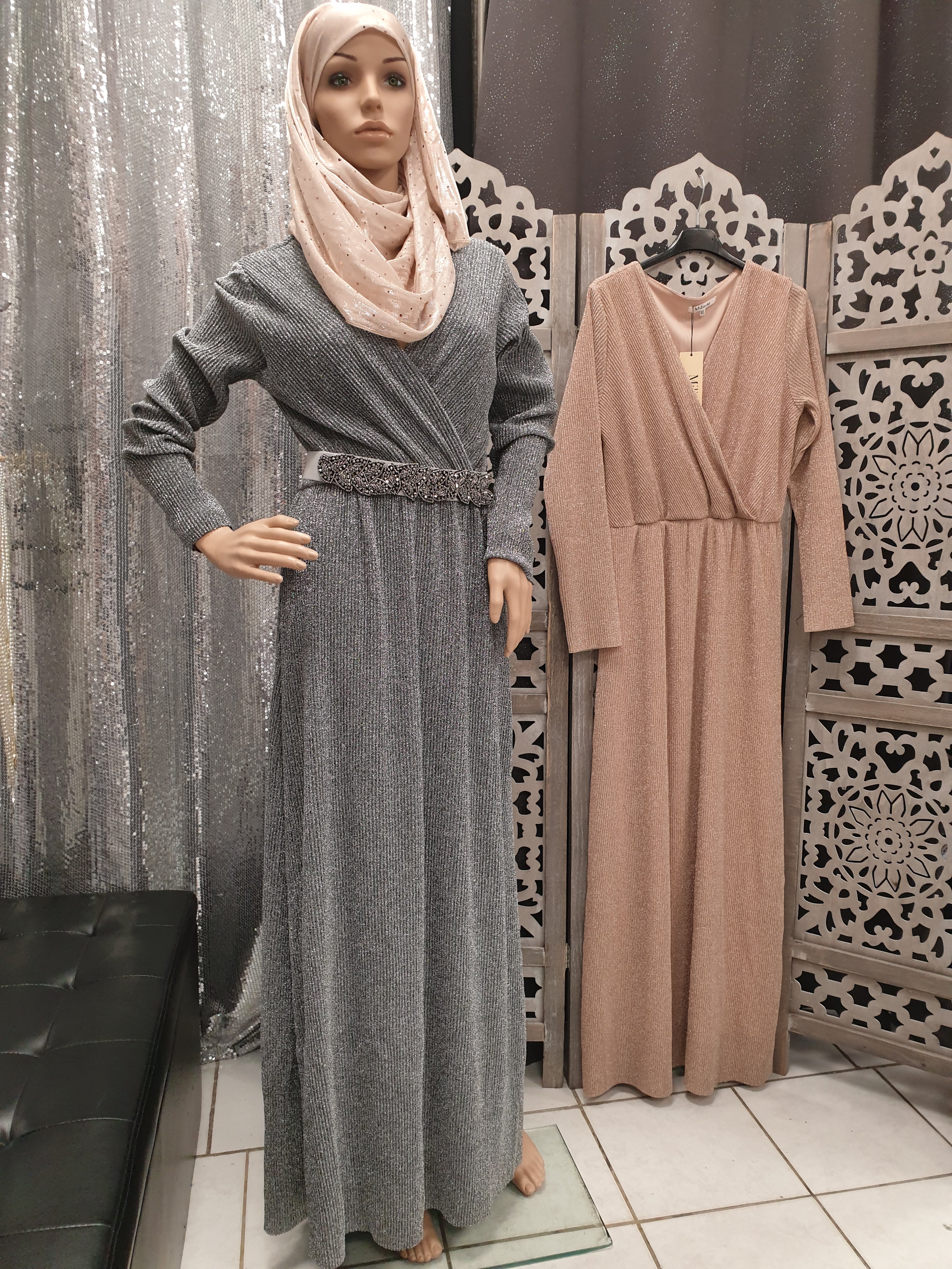 ROBE DE SOIREE GLITTER LATIFA - TENDANCE HIJAB