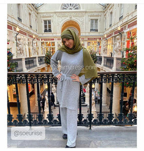 ensemble hiver  hijab tunique pantalon  jilbeb mode modeste fashion boutique musulmane femmes voilées mastour 