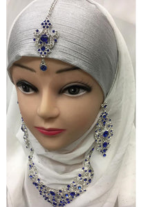 bijoux argent bleu abaya hijab tunique jilbeb mode modeste fashion boutique musulmane femmes voilées