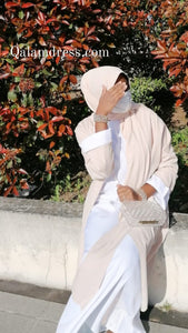 abaya hijeb hijab tunique jilbeb mode modeste fashion qalam dress boutique musulmane femme voilées hijab france robe abbaya blanche