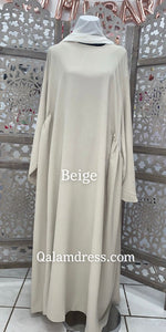 Abaya grande taille couleur creme mastour mode vetement femme musulmane qalam dress boutique 