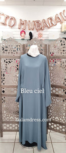 Abaya bleu ciel hijab grande taille boutiques de femme musulmane qalam dress boutique 