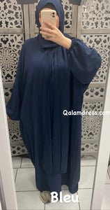 Abaya hijab femme musulmane vêtement femme hijab  intégré abaya longue abaya soie de médine femme voilée hijab kimono hijab hijeb robe ensemble hijab à enfiler hijab une pièce tunique jilbeb mode modeste fashion qalam dress boutique musulmane abaya pas cher hajj ramadan