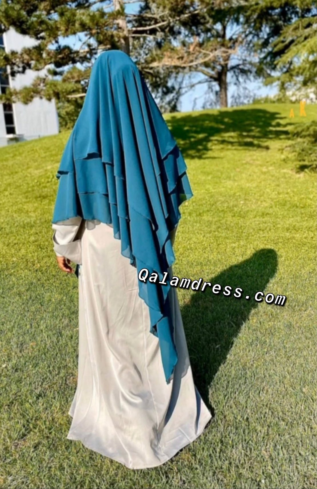 Abaya hijab hijeb robe satin ensemble hijab à enfiler hijab une pièce tunique jilbeb mode modeste fashion qalam dress boutique musulmane abaya pas cher