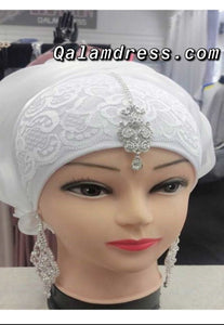 Bijou de front alia argente strass tendance coiffure hijab mariage occassion bijou accessoires mode hijab voile qalam dress creteil 