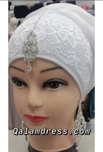 Bijou de front alia argente strass tendance occassion bijou accessoires mode hijab voile mode modeste coiffure ou hijab boutique de femmes musulmanes qalam dress  