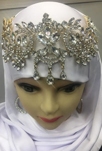 bijoux de front kenza doré mariage abaya hijab tunique jilbeb mode modeste fashion boutique musulmane