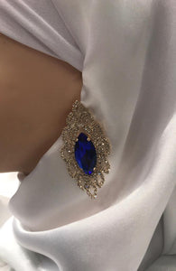 boucle d'oreilles Malika argent bleu abaya hijab tunique jilbeb mode modeste fashion boutique musulmane femmes voilées