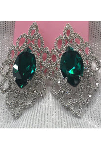 boucle d'oreilles Malika argent vert abaya hijab tunique jilbeb mode modeste fashion boutique musulmane femmes voilées