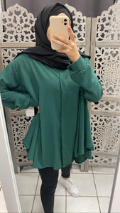 tunique longue hijab femme voilée vêtement femme musulmane robe abaya palazzo qalam dress vêtement femme robe de soirée mastour tunique avec col longue hijeb jilbeb jilbab