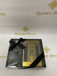 Coffret coran pour arabophone tapis priere tasbih doree cadeau qalam dress
