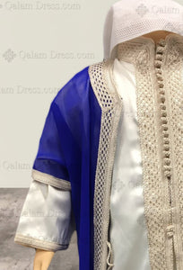 ensemble 3 pièces bleu roi abaya hijab tunique jilbeb mode modeste fashion boutique musulmane femmes voilées