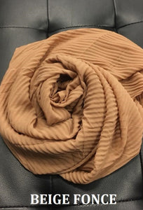 hijeb hijab gaufre  beige foncé jilbeb  mode modeste fashion musulmane mastour  habaya qalam dress boutique box  hijab 
