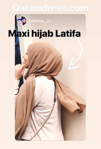 maxi hijeb latifa 90*190 hijab tunique jilbeb mode modeste fashion femmes voilées Qalam Dress Boutique  tendance box 