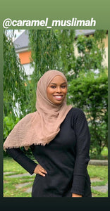 marron clair abaya hijab tunique jilbeb mode modeste fashion boutique musulmane femmes voilées