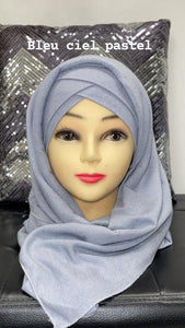 Hijab à enfiler jersey - Bonnet croisé jersey