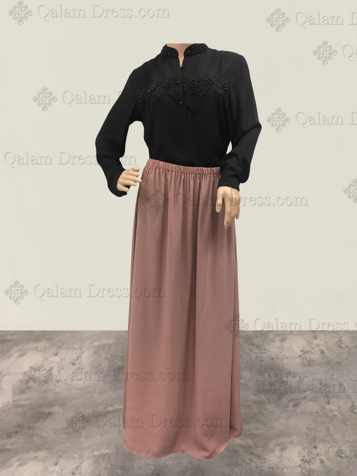 rose abaya hijab tunique jilbeb mode modeste fashion boutique musulmane femmes voilées