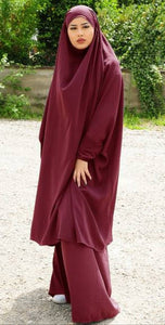Jilbeb jilbab jupe rose abaya hijab tunique jilbeb mode modeste fashion boutique musulmane femmes voilées