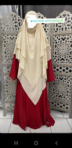 Khimar hijeb hijab  robe hijab à enfiler hijab une pièce tunique jilbeb femmes voilées  fashion mastour mode modeste   qalam dress boutique musulmane abaya couleur