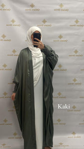 Kimono satiné Zakiya -Tendance Hijab