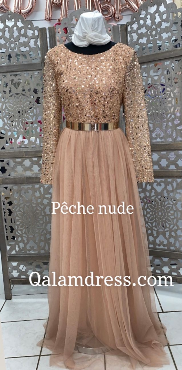 Robe de Soiree Louna avec strass Tendance hijab Qalam Dress Boutique Qalam Dress Tendance Hijab
