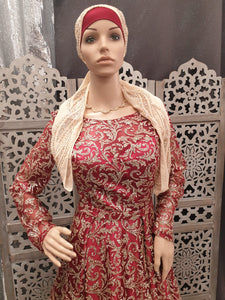 Robe de soirée Najah pailletée mariages évènements fêtes hijab hijeb jilbab khimar abaya kimono ensemble palazzo musc qalam dress boutique musulmane vêtements femmes voilées pas cher