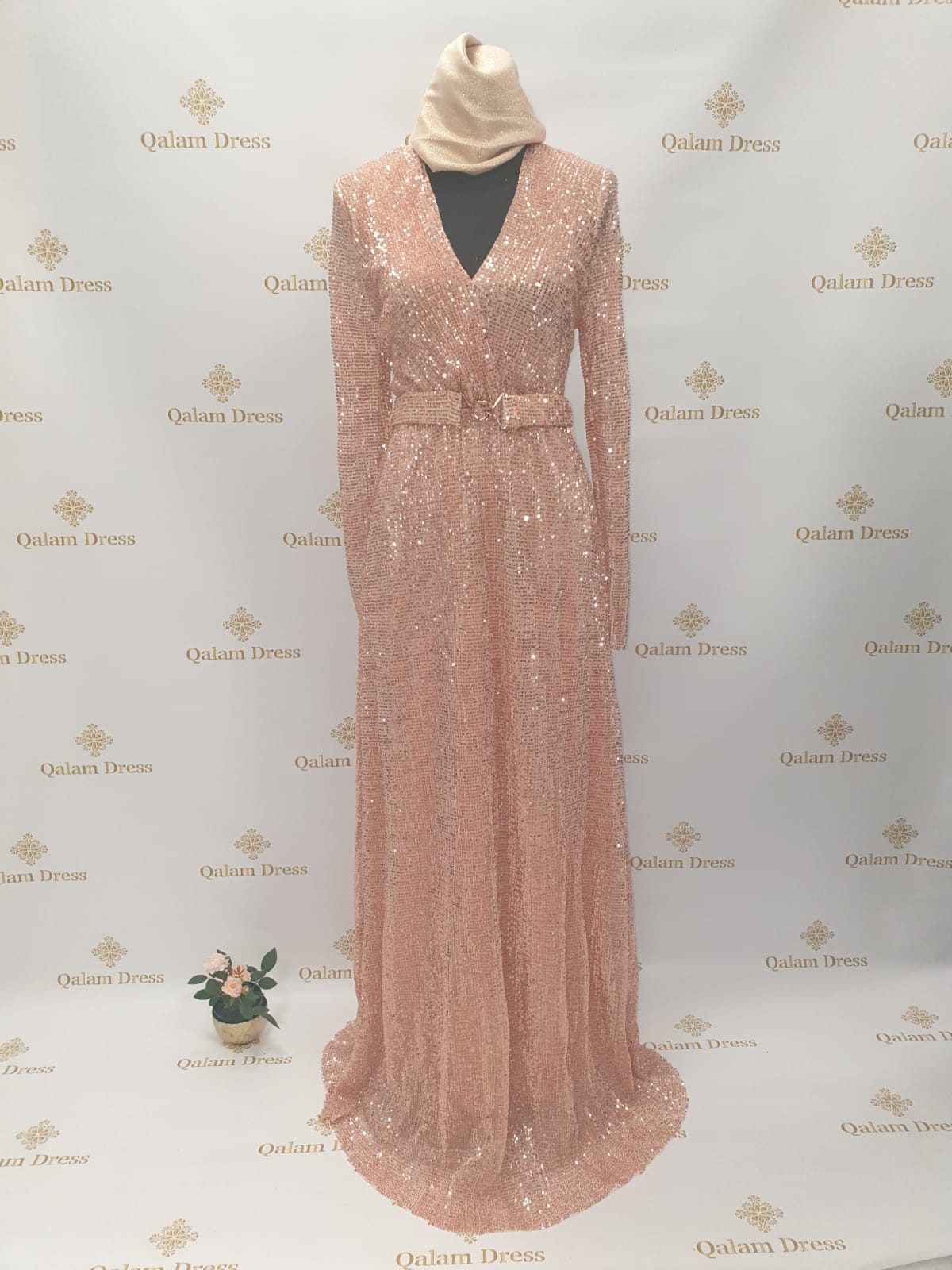 Robe de soirée ZAHRA Shiny Sequin Tendance Hijab