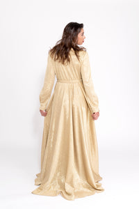 Robe du Soir Glitter Gold Dorée - Tendance Hijab