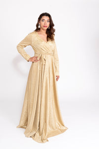 Robe du Soir Glitter Gold Dorée - Tendance Hijab