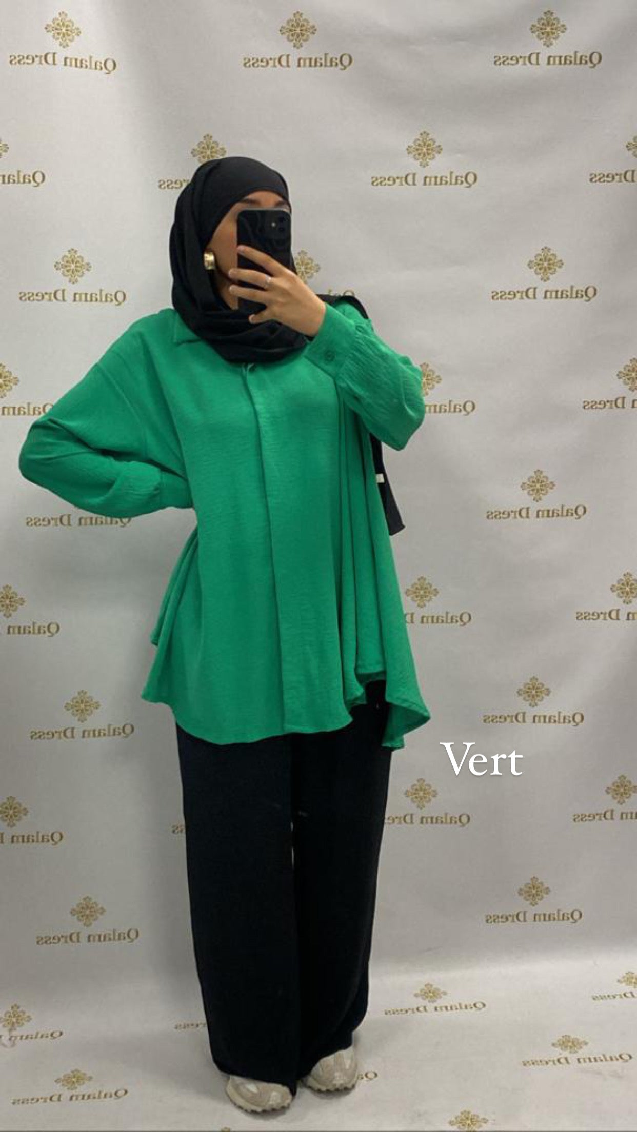 Tunique jazz longue tendance chemise large mastour mastoura modest fashion abaya hijeb hijab tunique jilbeb mode modeste fashion qalam dress boutique musulmane femme voilées hijab france robe abaya blanche