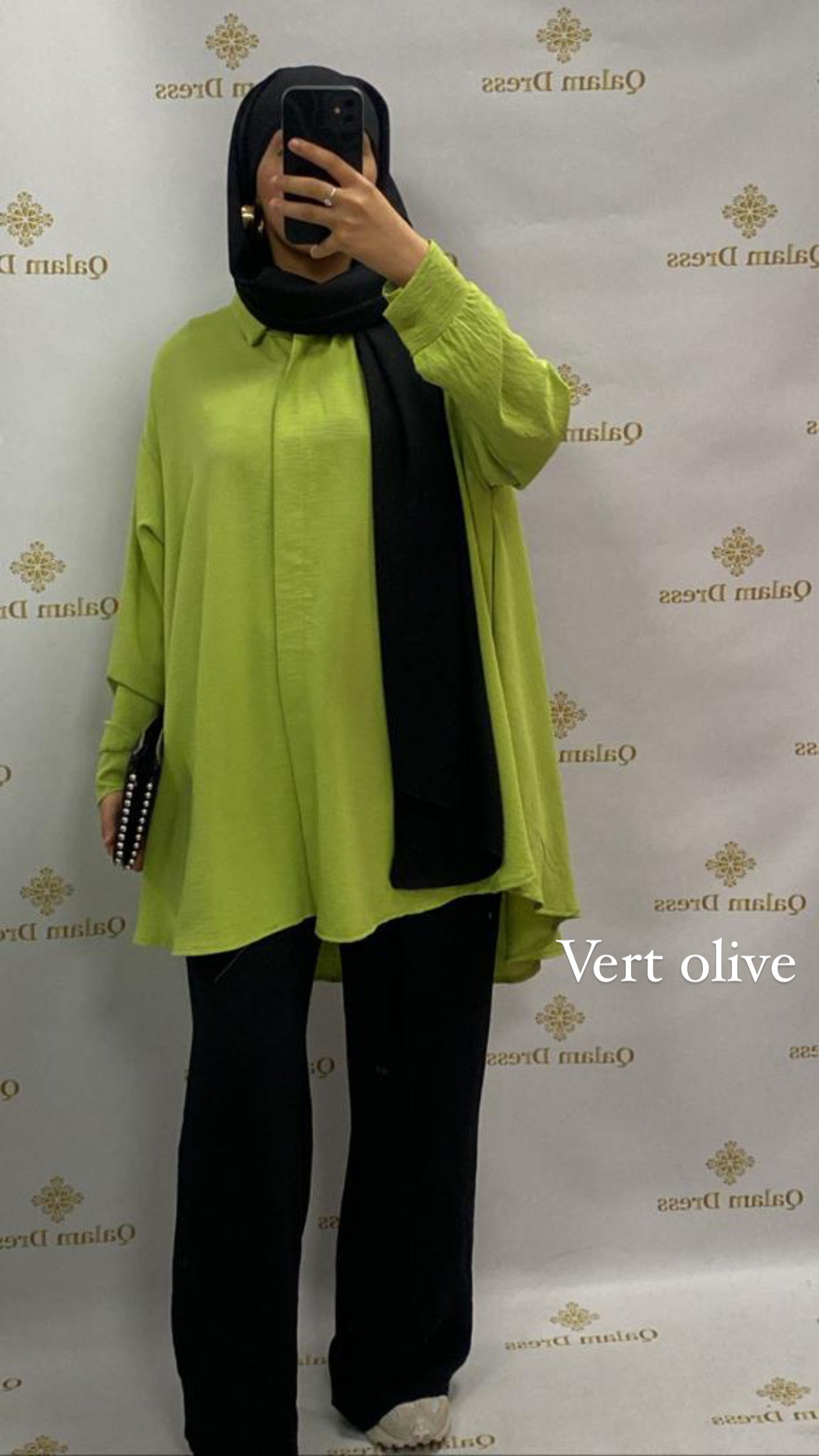 Tunique jazz longue tendance chemise large mastour mastoura modest fashion abaya hijeb hijab tunique jilbeb mode modeste fashion qalam dress boutique musulmane femme voilées hijab france robe abaya blanche