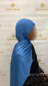 Voile chale jersey viscose abaya hijeb hijab tunique jilbeb mode modeste fashion qalam dress boutique musulmane femme voilées hijab france robe abaya blanche