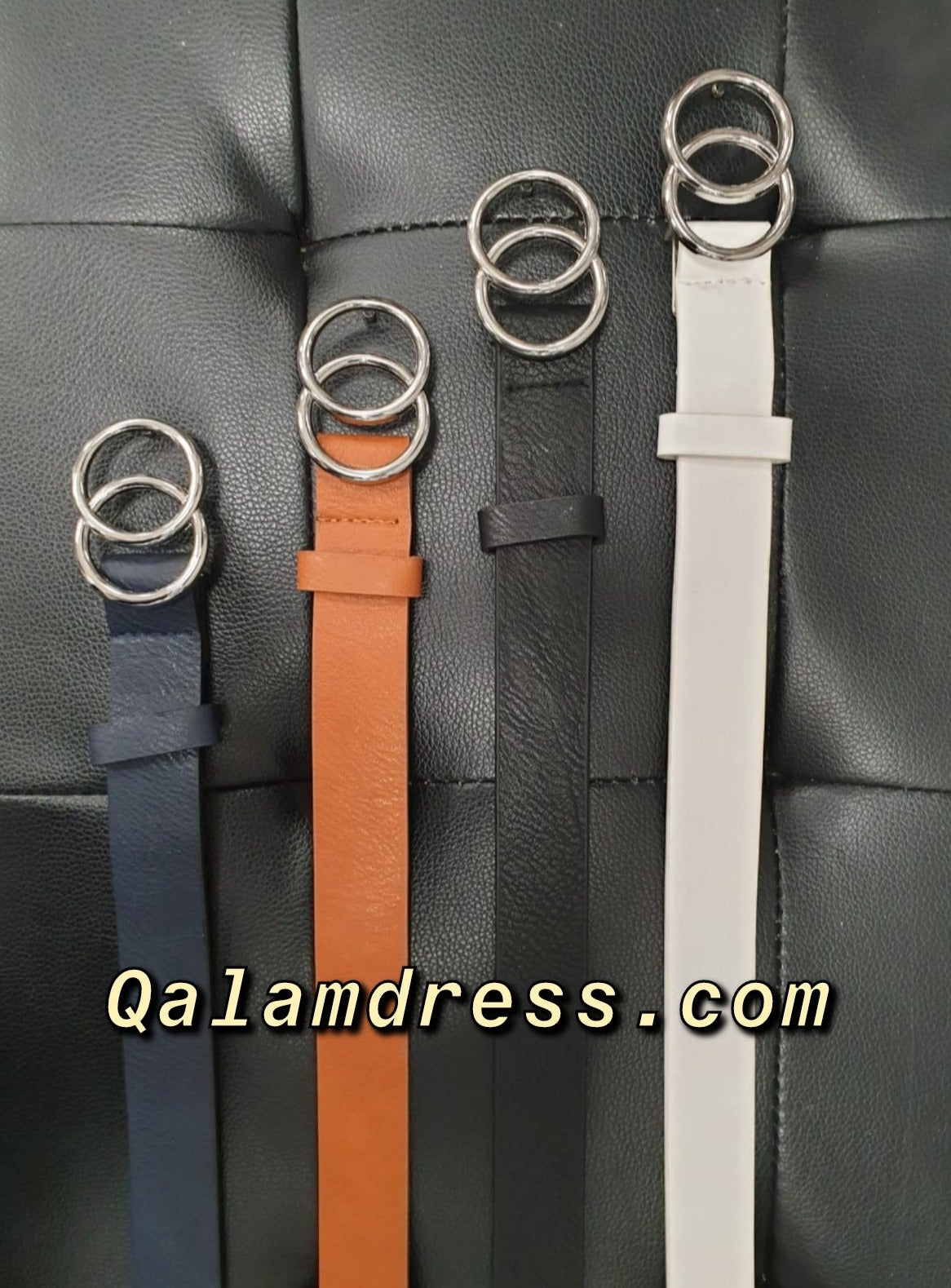 ceinture cuir tynda elegante avec anneau boucles bijou accessoires mode modeste 