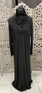 robe de prière noir  hijab hijeb tunique jilbeb mode modeste fashion femmes voilées Qalam Dress Boutique tendance