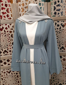 kimono avec strass hijab mode modeste fashion qalam dress boutique musulmane abaya pas cher