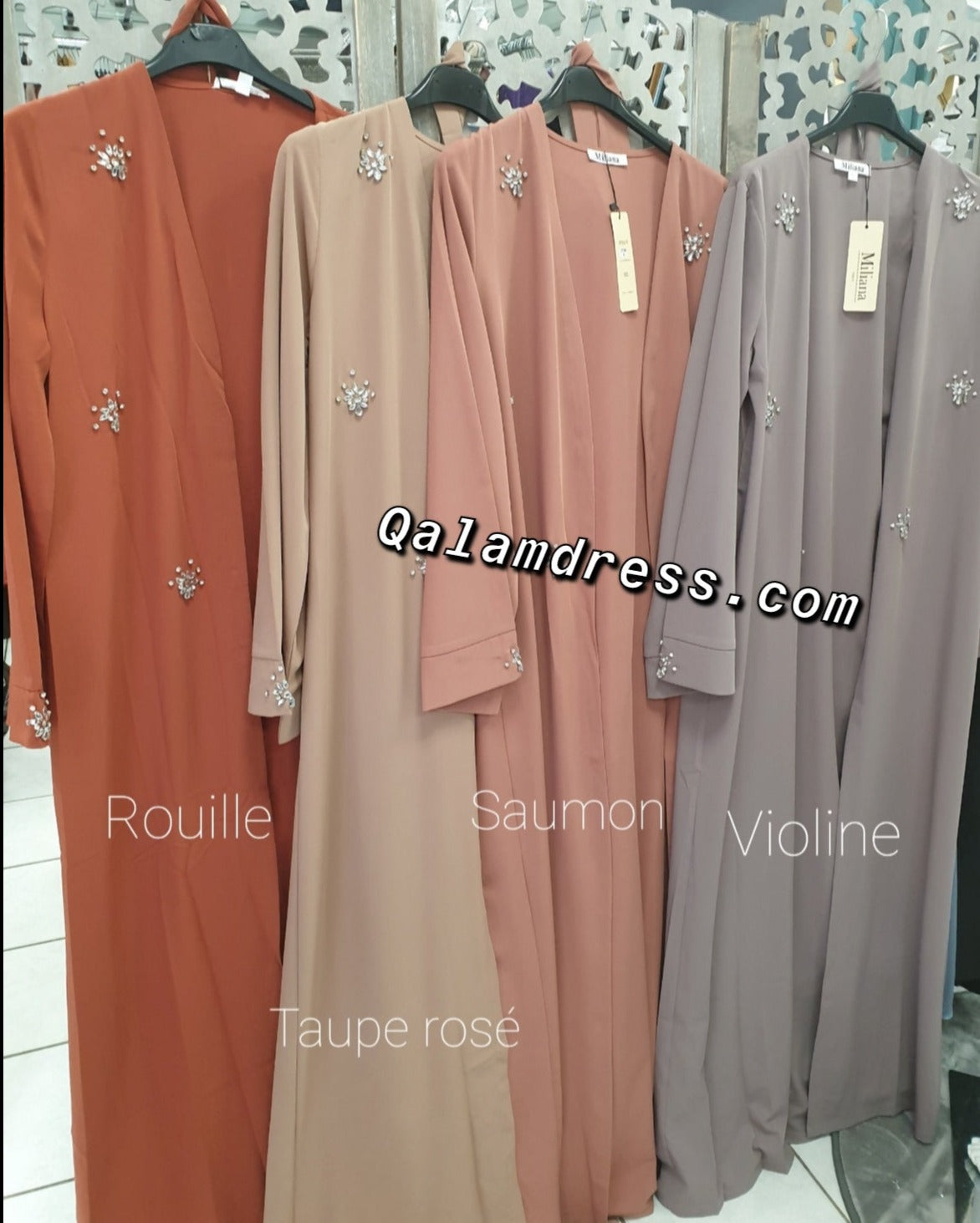 kimono avec strass hijab mode modeste fashion qalam dress boutique musulmane abaya pas cher
