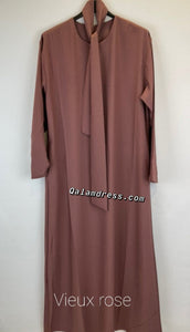 new abaya robe evasee a nouer en soie de medine classy hijab qalam dress boutique creteil
